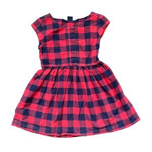 Girls Gap Red Plaid Dress Size Small (6-7)